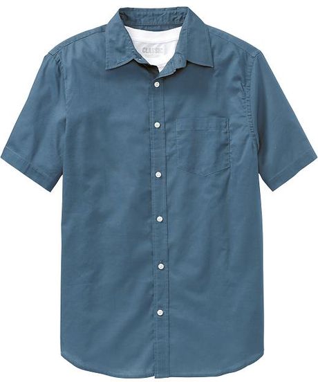 Old Navy Regularfit Shirts in Blue for Men (Chance Of Showers) | Lyst