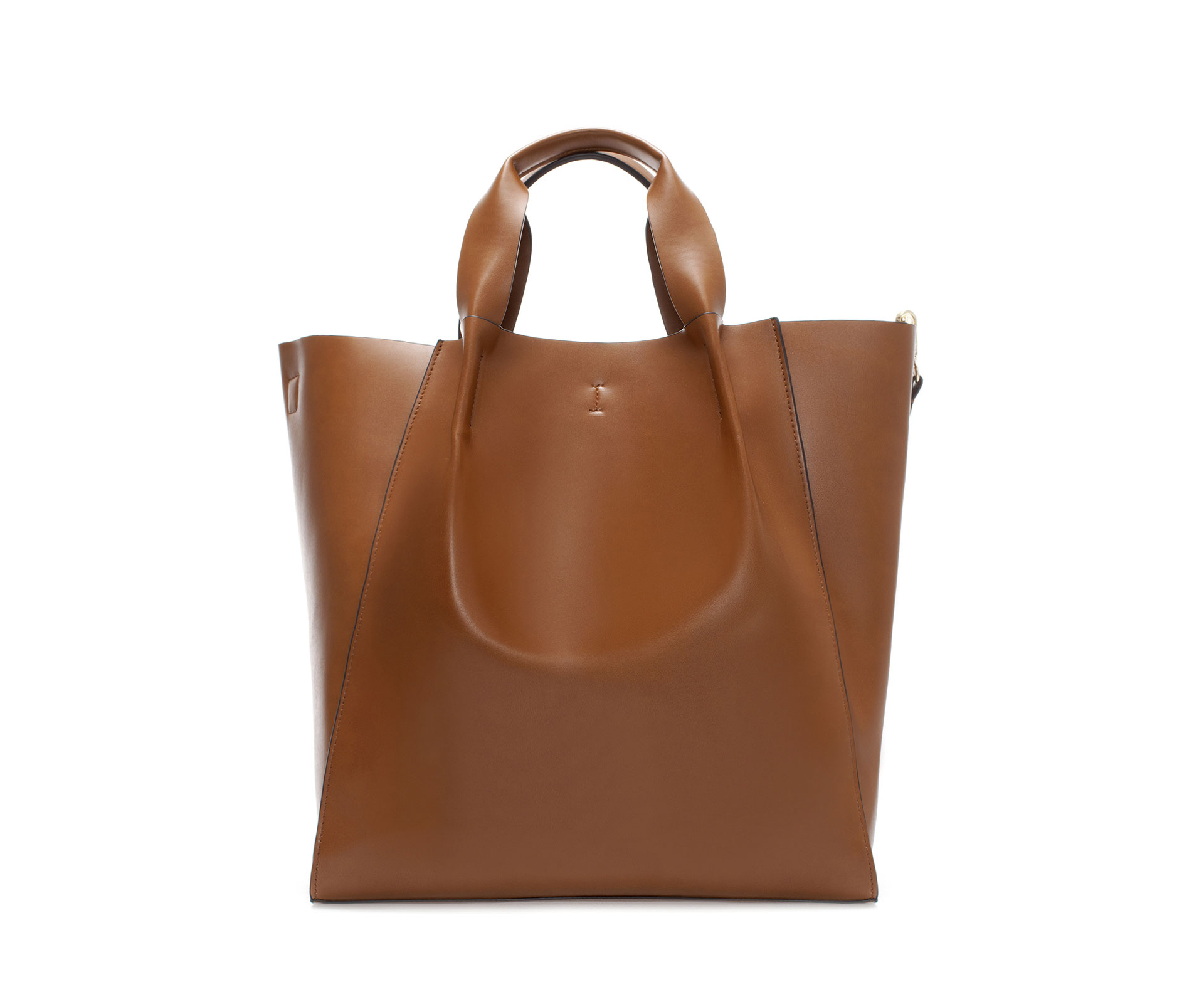 Zara Shopper Bag in Brown (Leather) | Lyst