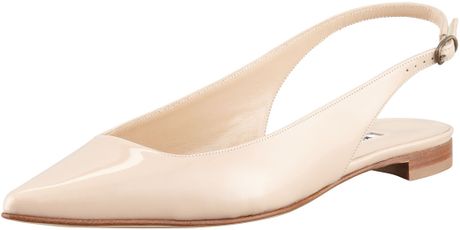 manolo blahnik slingback flat