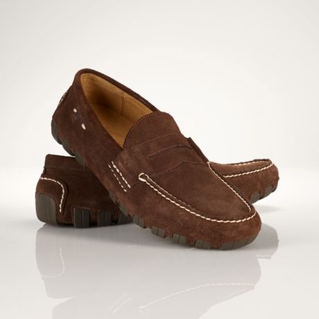 ralph lauren suede loafers men