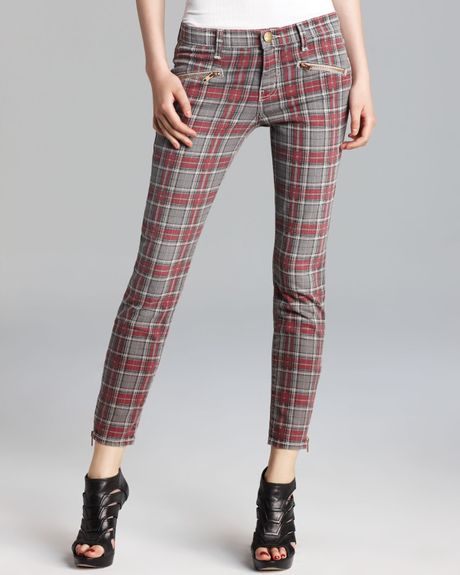 red plaid jeans mens