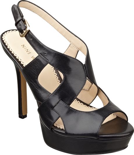 Nine West Fontia Sandal in Black (BLACK LEATHER) | Lyst