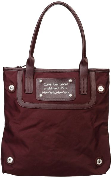 Calvin Klein Jeans Handbag in Purple (Maroon) | Lyst