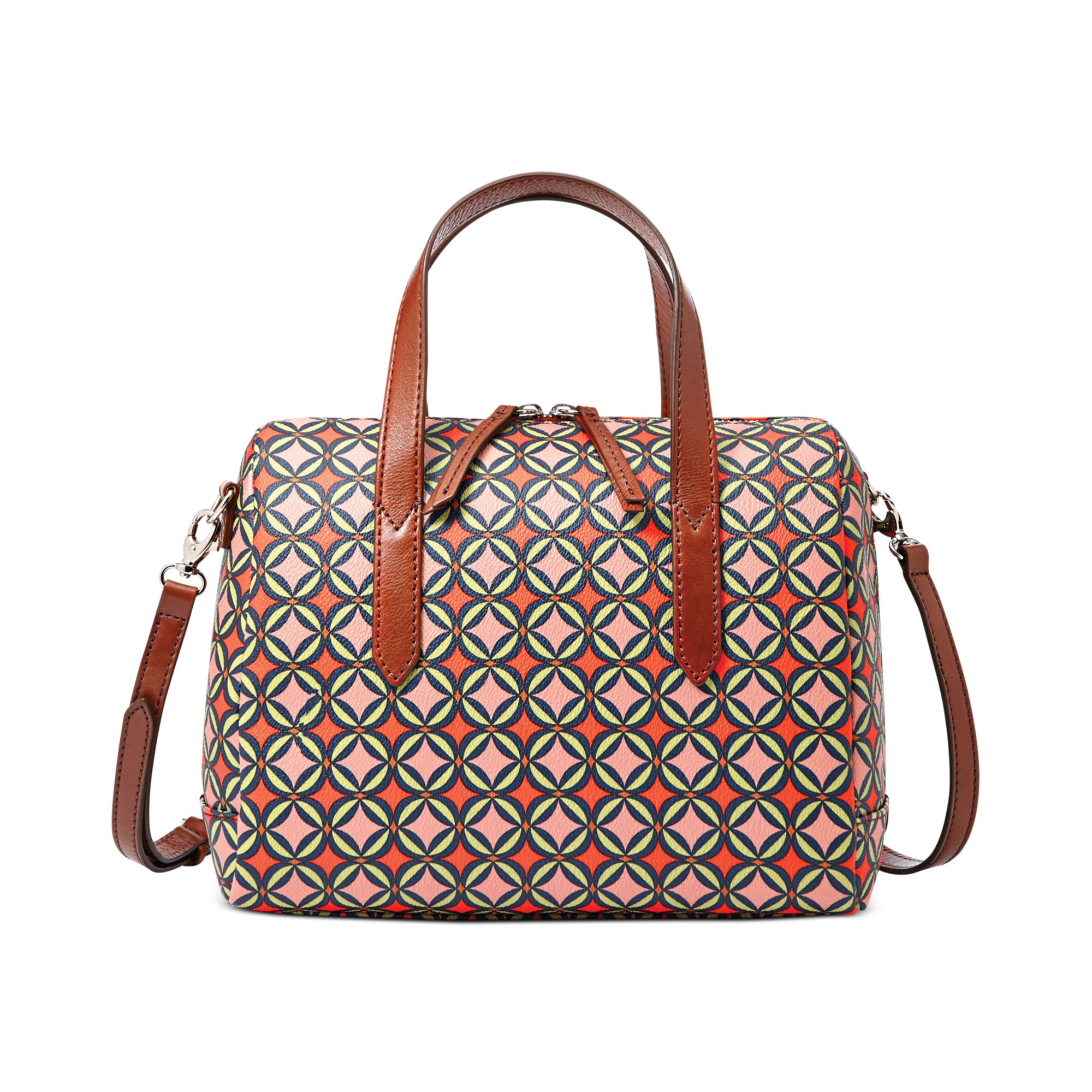 fossil multicolor handbag