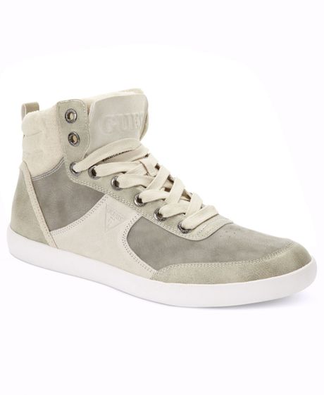Guess Mens Shoes Jefferson Hi-top Sneakers in Gray for Men (Ice