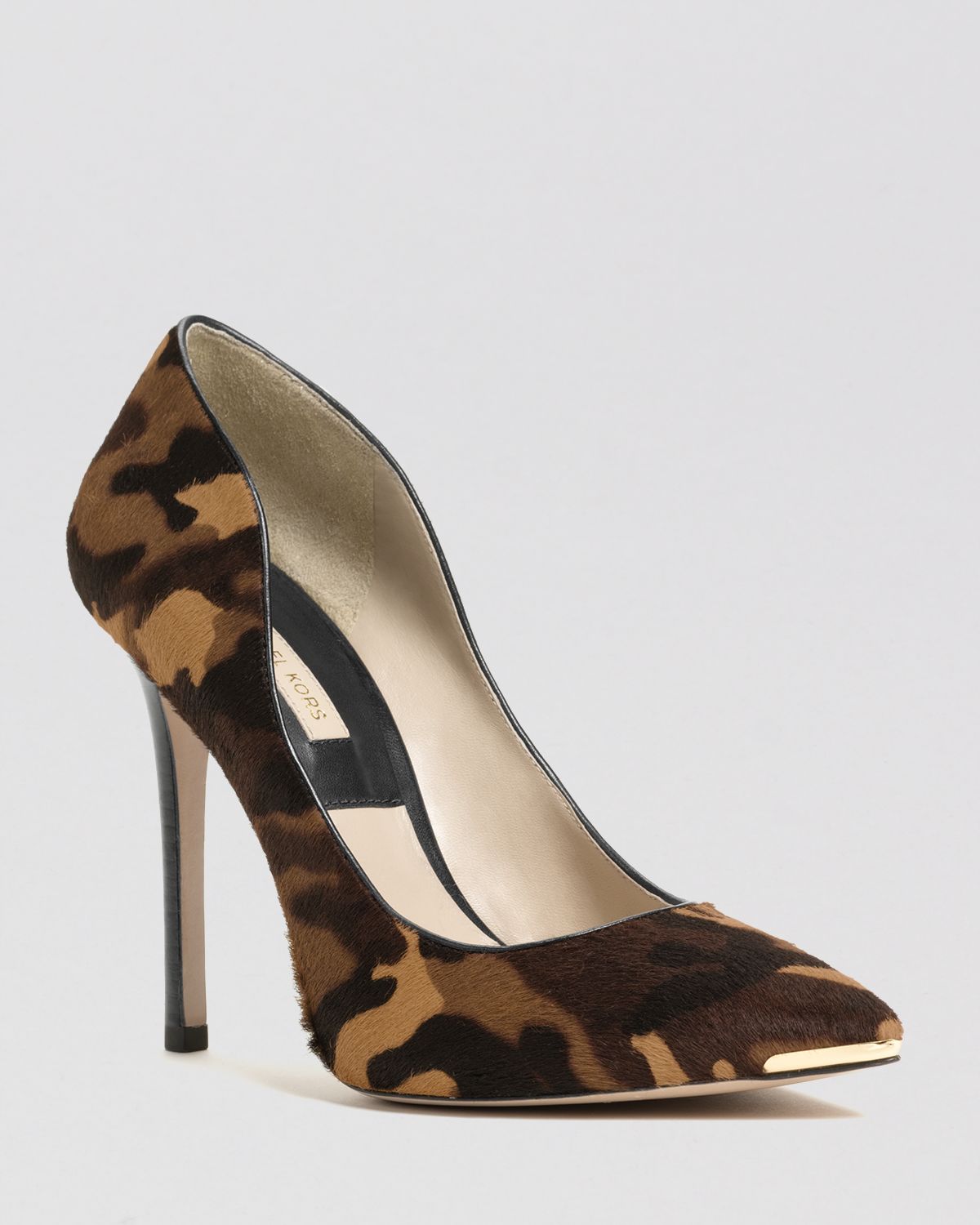 Michael Kors Pointed Toe Platform Pumps Avra High Heel in Animal (Camo ...