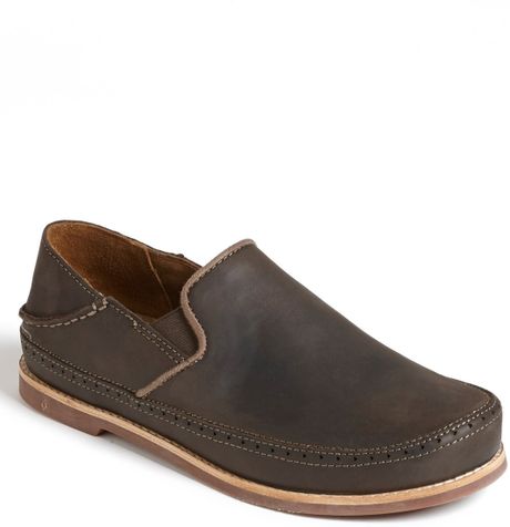 Olukai Honolulu Slipon in Brown for Men (Dark Wood Mustang) | Lyst