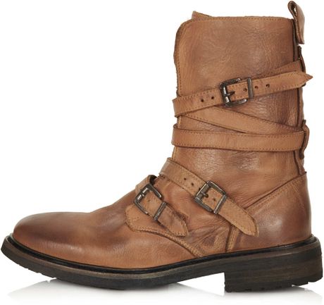 biker boots tan