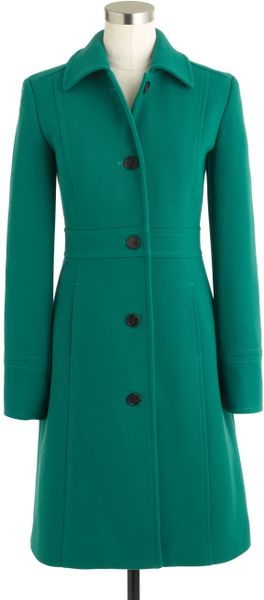 J.crew Double-cloth Lady Day Coat with Thinsulate® in Green (oasis