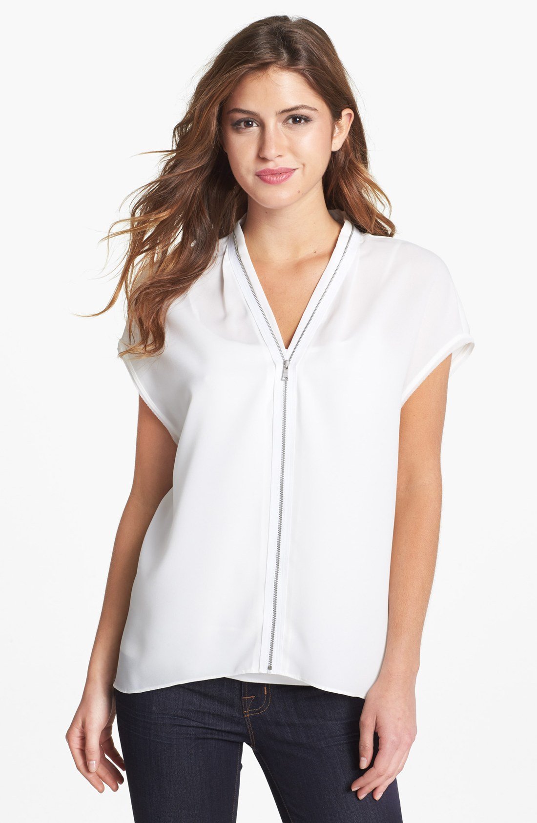 zip front blouse uk