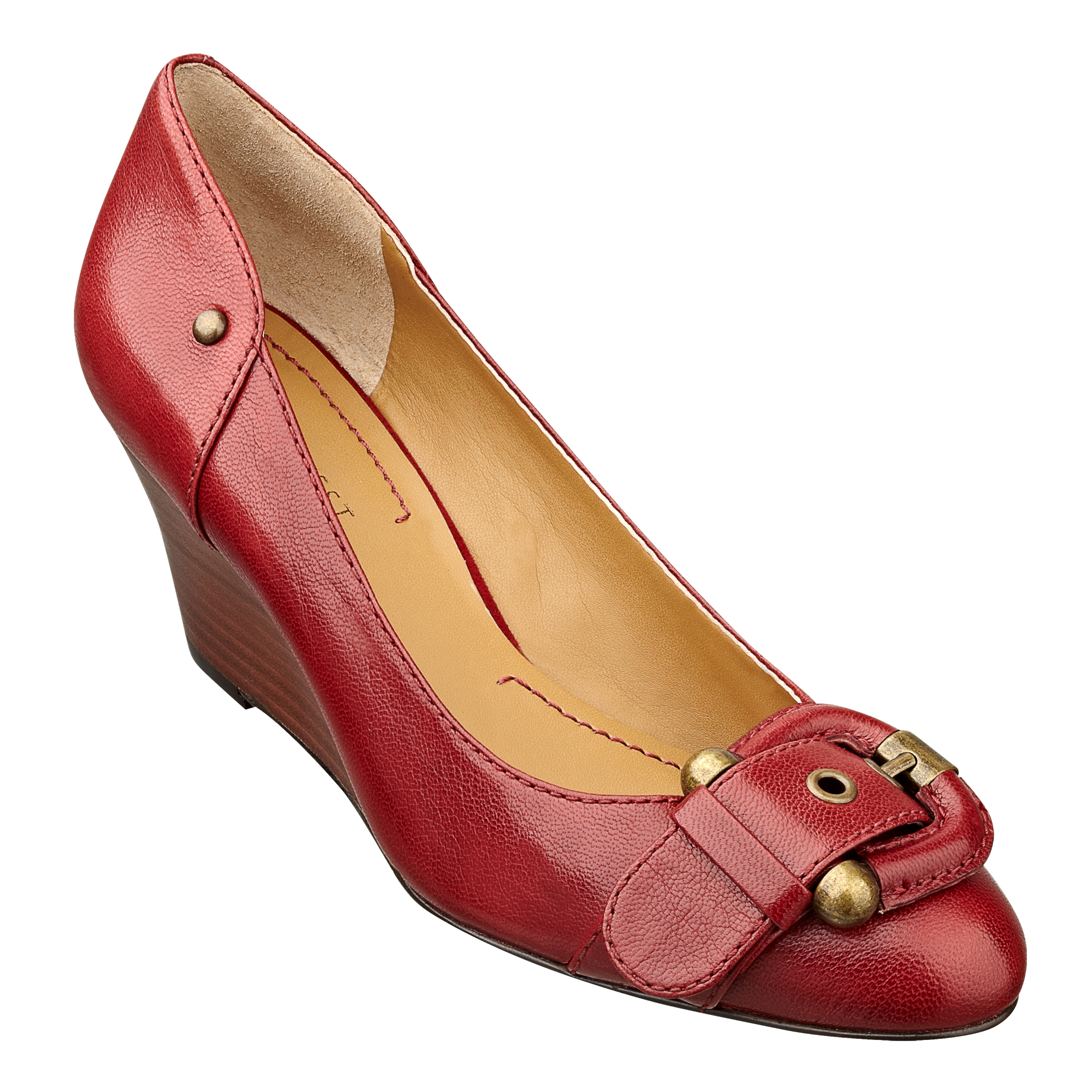 Nine West Meep Wedge in Red (RED LEATHER) | Lyst