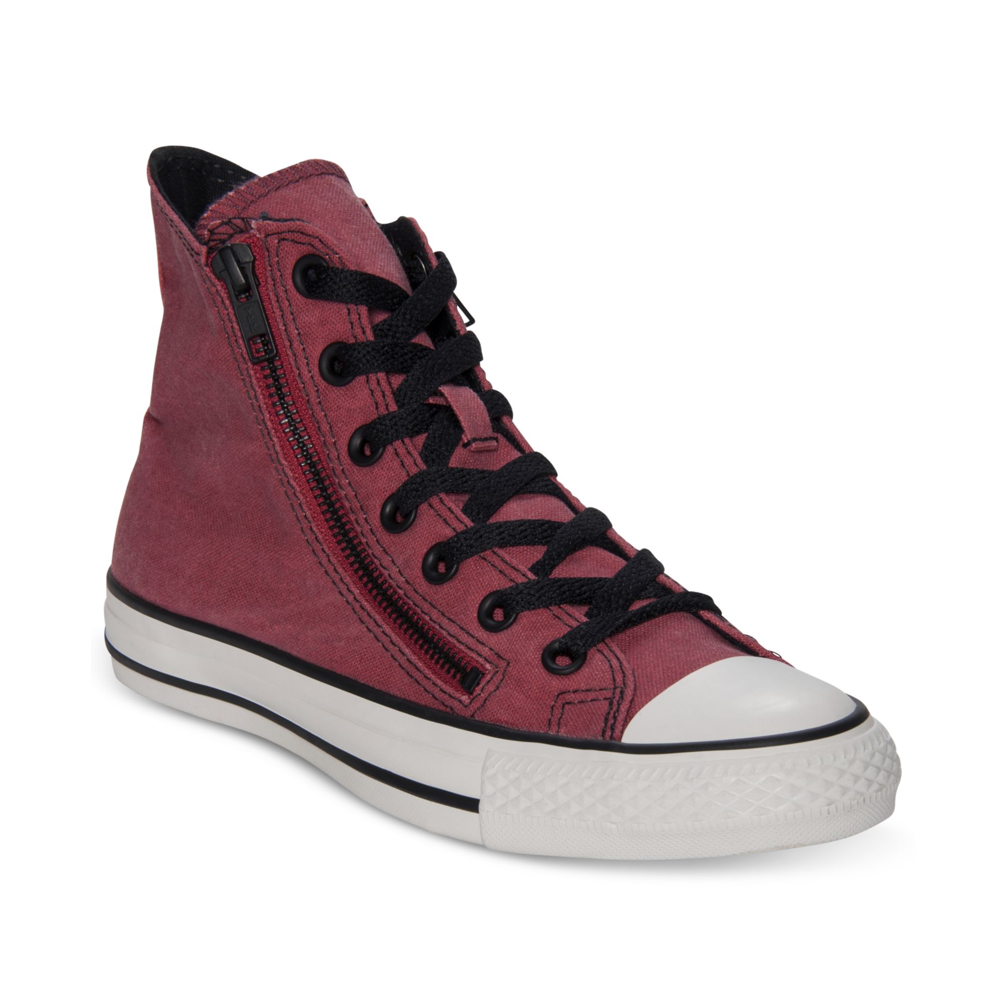 leather zipper converse