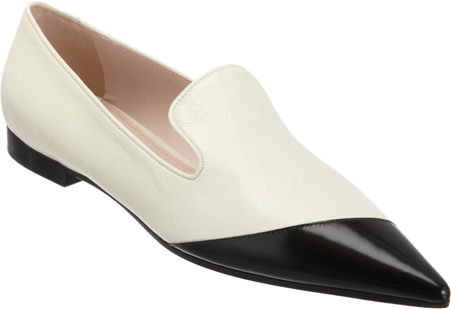 miu miu white flats