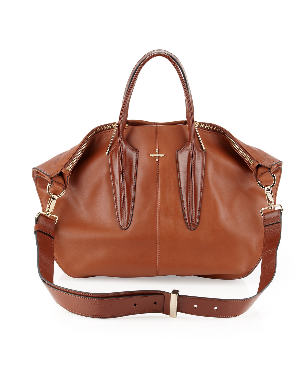 Pour La Victoire Cecile Leather Satchel Bag Coffee in Brown (null) | Lyst