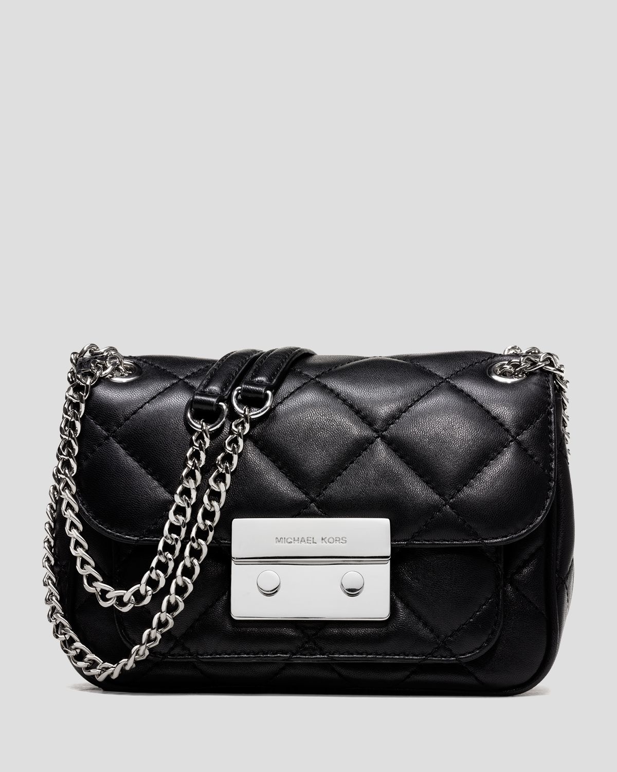 Michael Michael Kors Shoulder Bag - Sloan Small Quilted in Black | Lyst