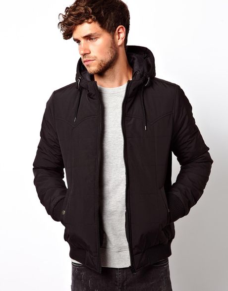 Asos Jacket In Quilted Fabric in Black for Men | Lyst