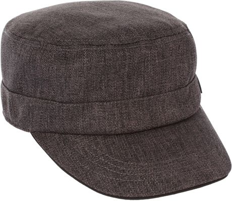 fred perry flat cap black