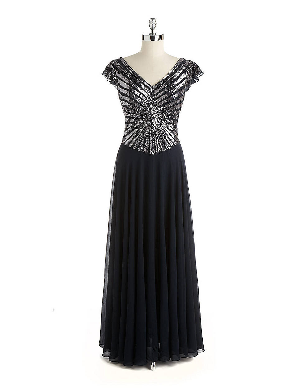 j kara chiffon gown