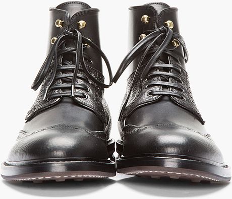 mcqueen brogue wingtip alexander boots leather