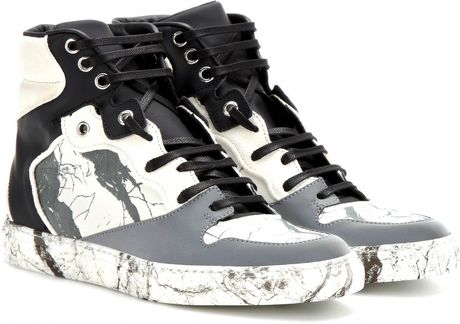 balenciaga suede high top sneakers