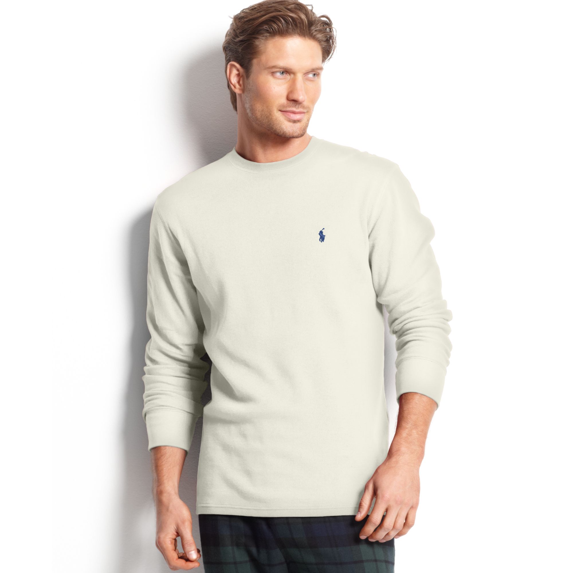 Polo Ralph Lauren Big And Tall Long Sleeve Crew Neck Waffle Thermal Top