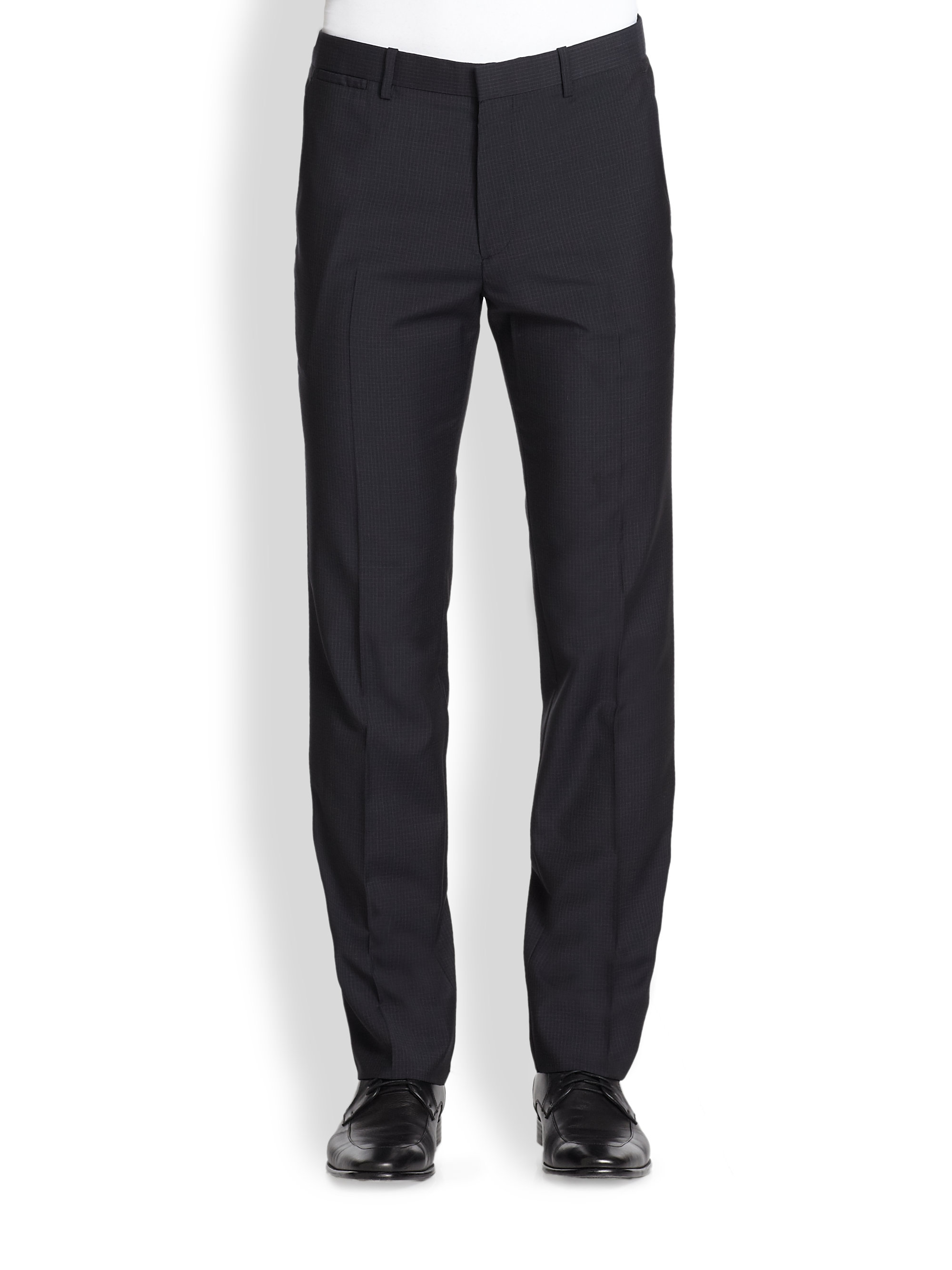 blue check pant coat