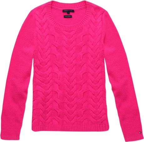 tommy hilfiger pink sweater