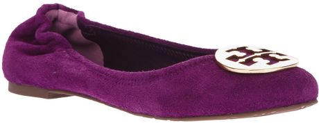 tory burch purple ballet flats