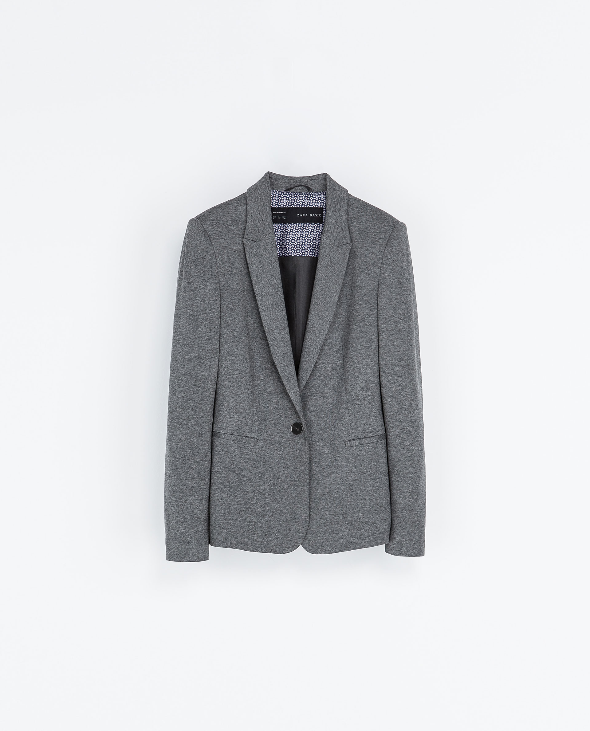 Zara Fabric Blazer in Gray (Midgrey) Lyst