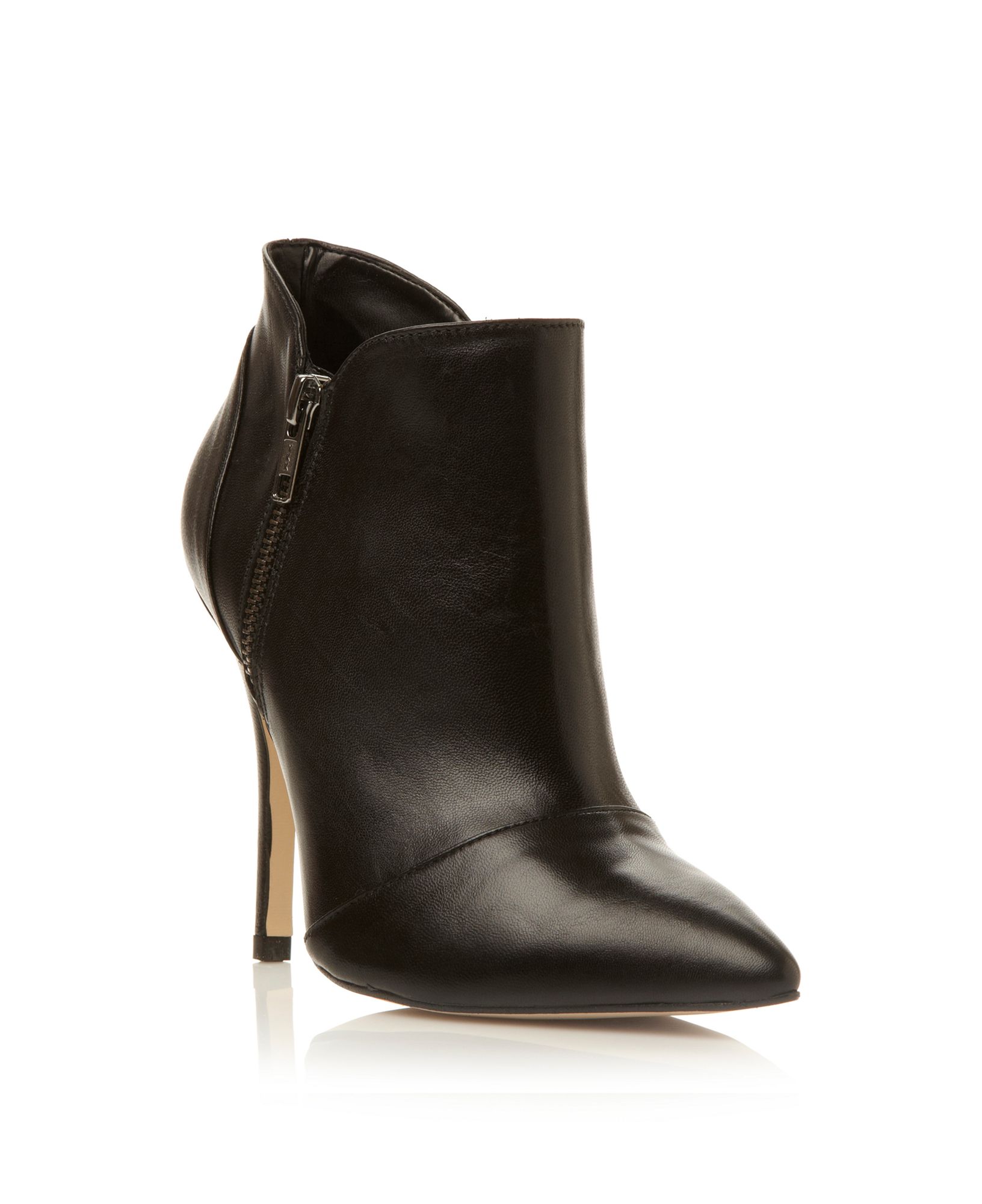 Dune Nami Zip Shoe Boots in Black (Black Leather) Lyst