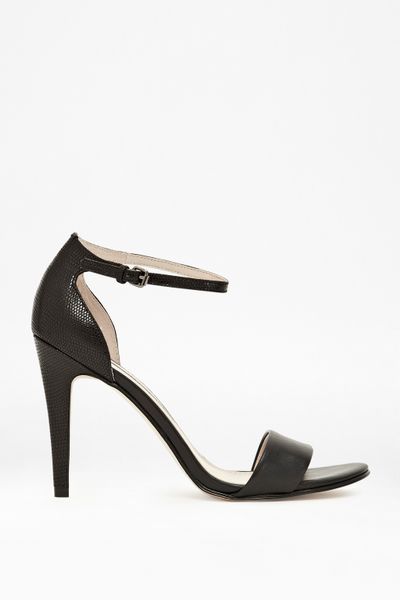 French Connection Nina Heeled Sandals in Black | Lyst