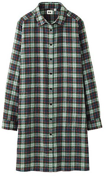 uniqlo flannel dress