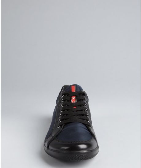 prada navy nylon runners