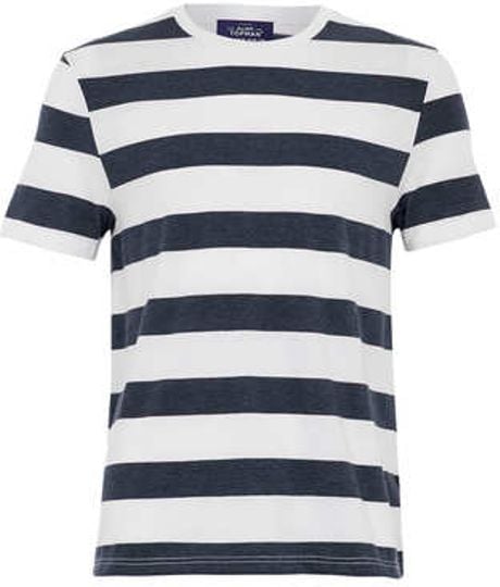 blue stripped t shirt