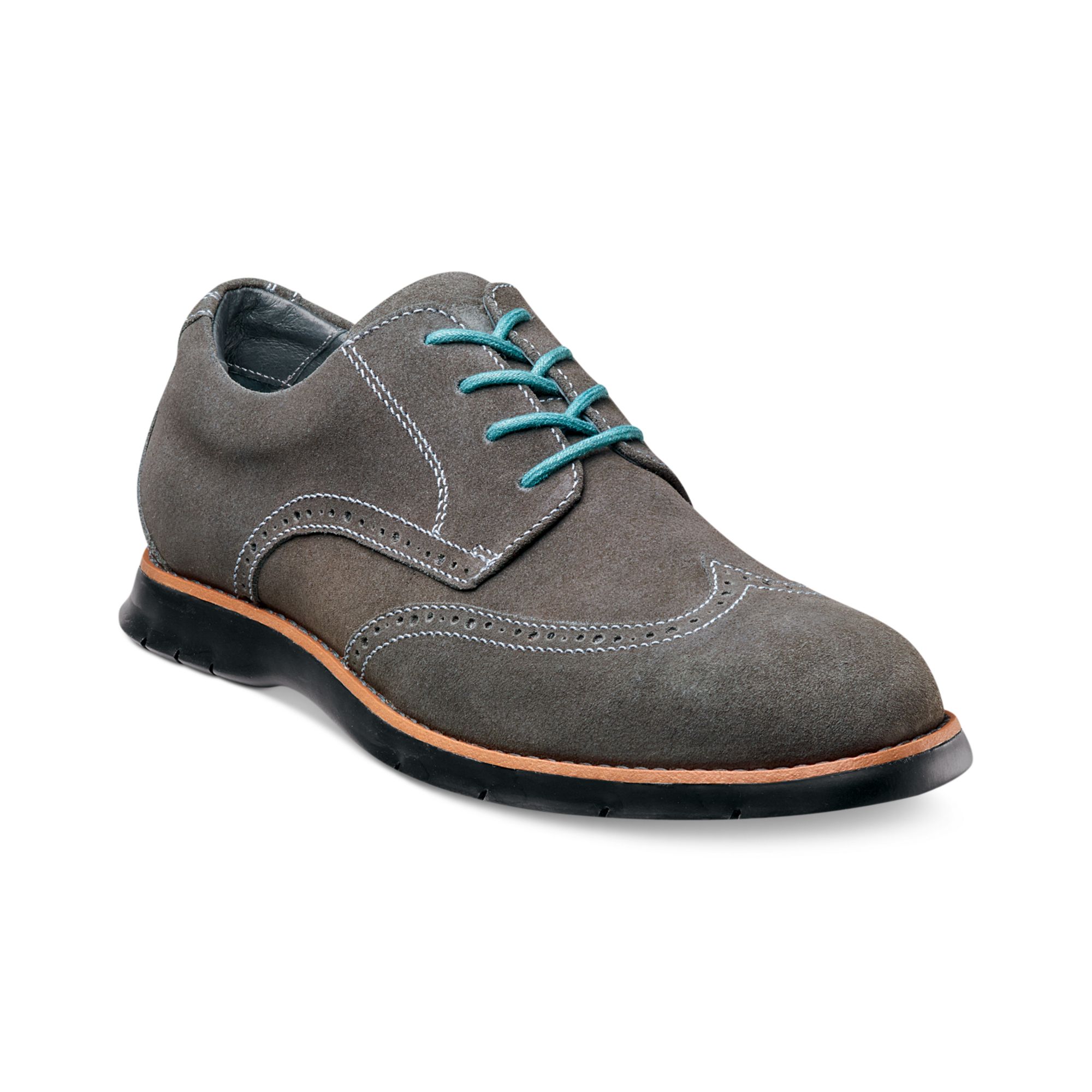 gray wingtip shoes