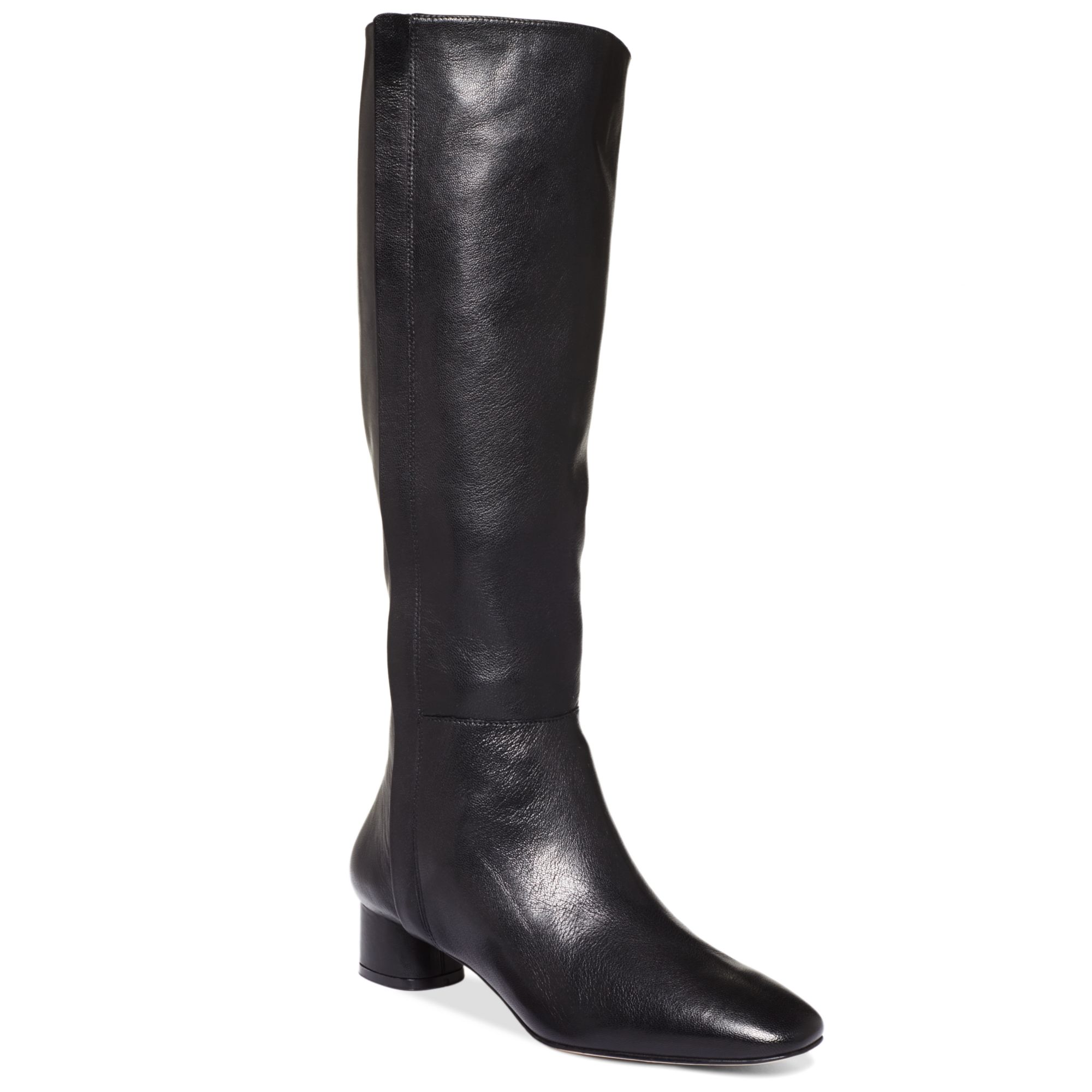 Nine West Nicoh Low Heel Tall Boots in Black | Lyst