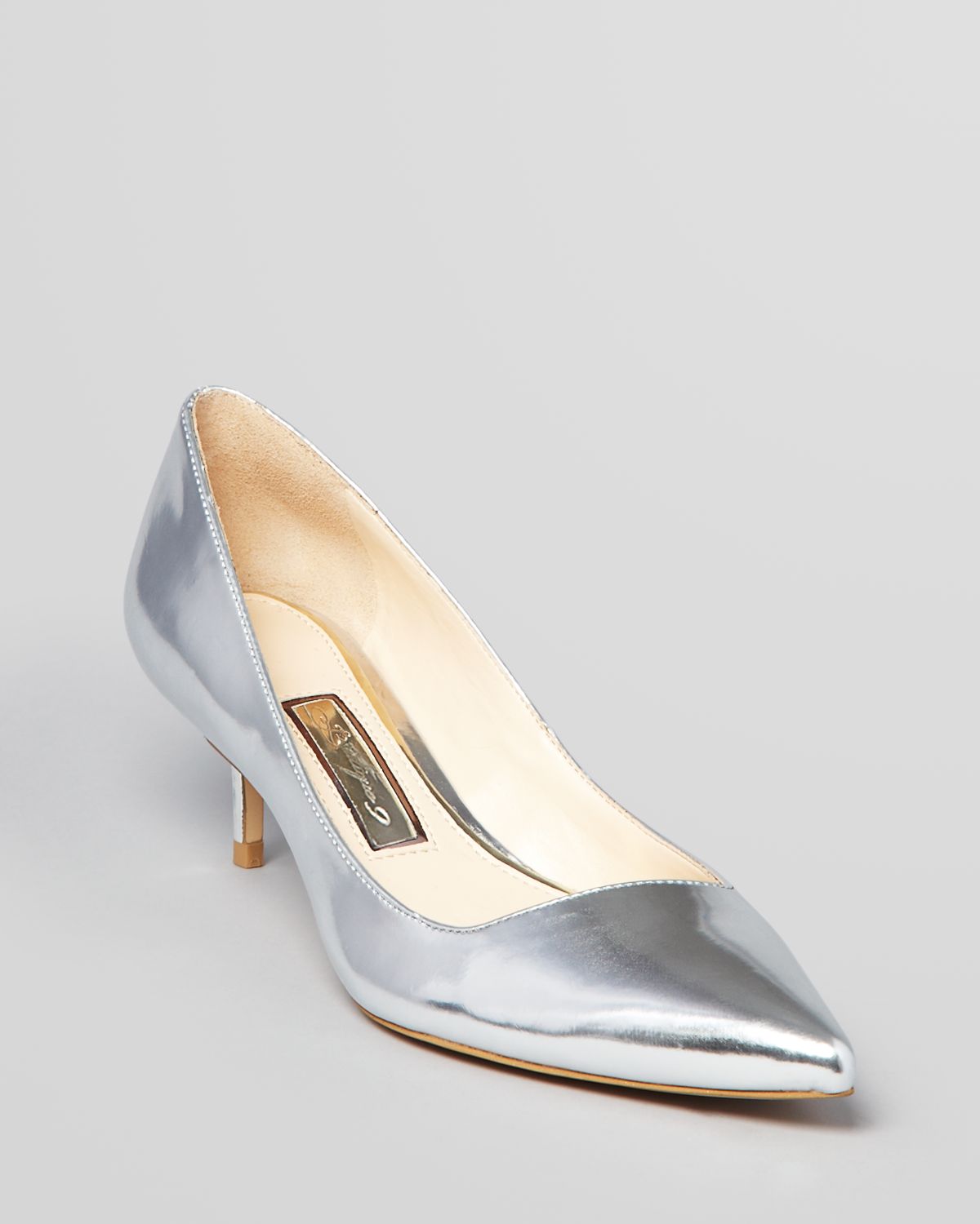 Boutique 9 Pointed Toe Pumps Sophina Kitten Heel in Silver (Pewter) | Lyst