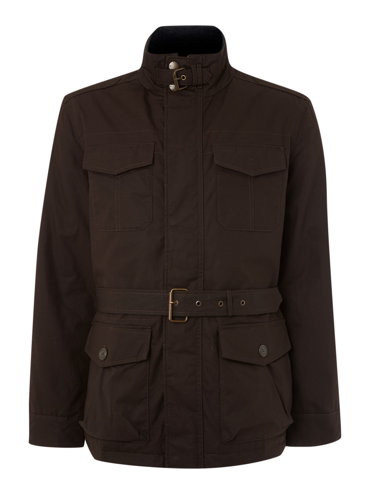 Howick Bamford Four Pocket Belted Jacket in Brown for Men Lyst