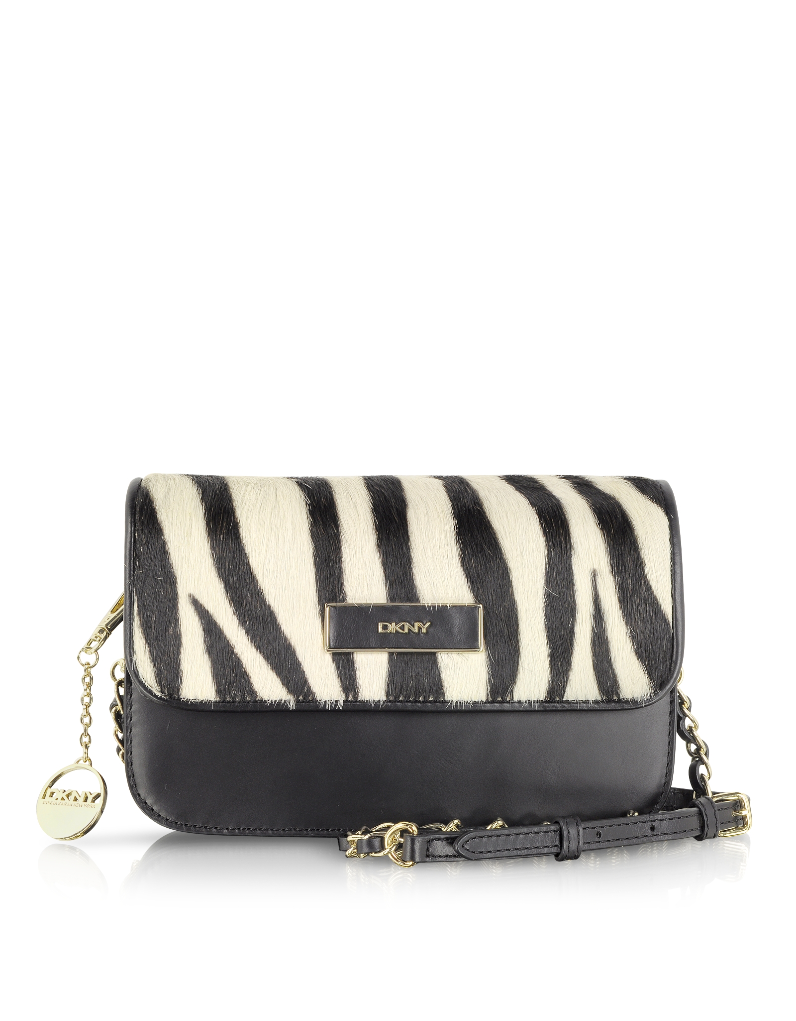 Dkny Small Zebra Print Haircalf Crossbody Bag in Black Lyst