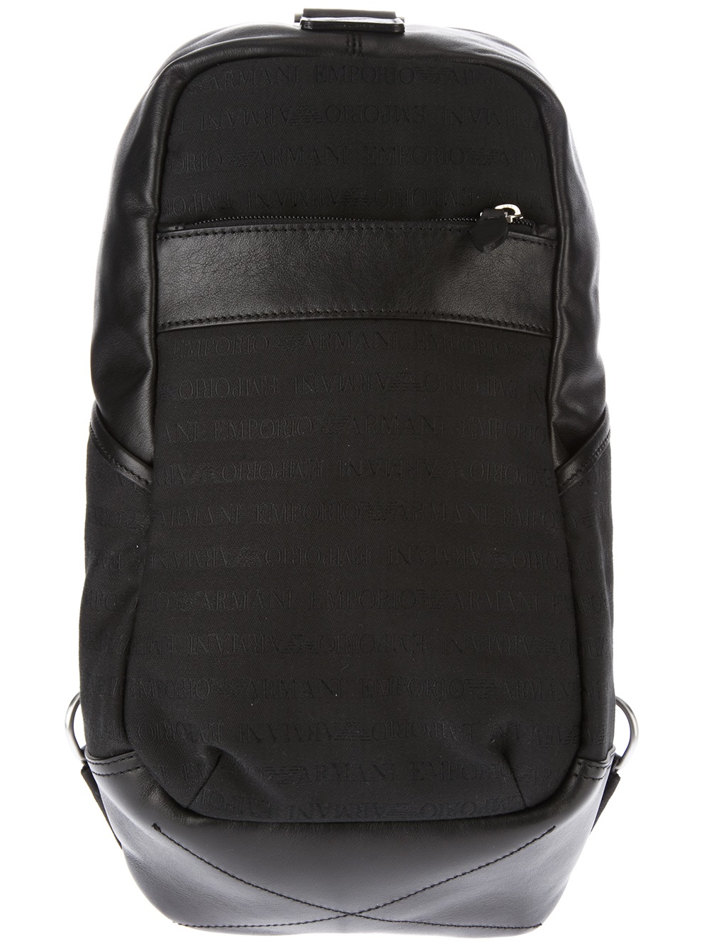 Emporio Armani Single Strap Backpack in Black for Men | Lyst
