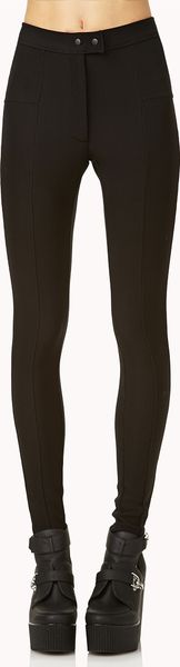 Forever 21 Structured Ribbed Leggings in Black Forever 21 Structured Ribbed Leggings in Black