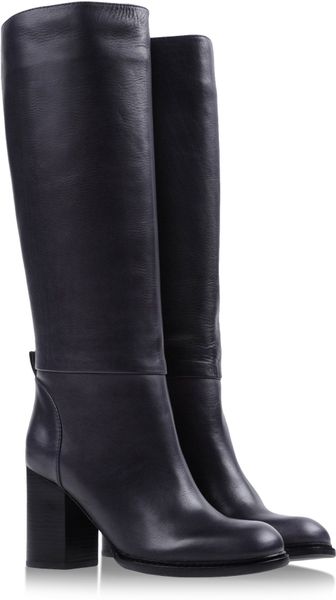 womens navy blue tall boots