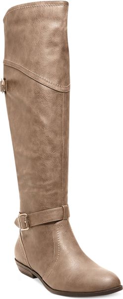 grey wide shaft boots