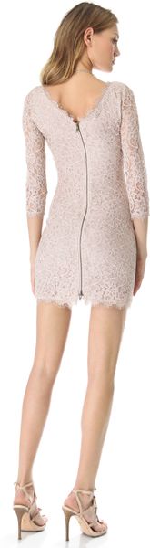 Diane Von Furstenberg Zarita Lace Dress in Beige (Nude) - Lyst