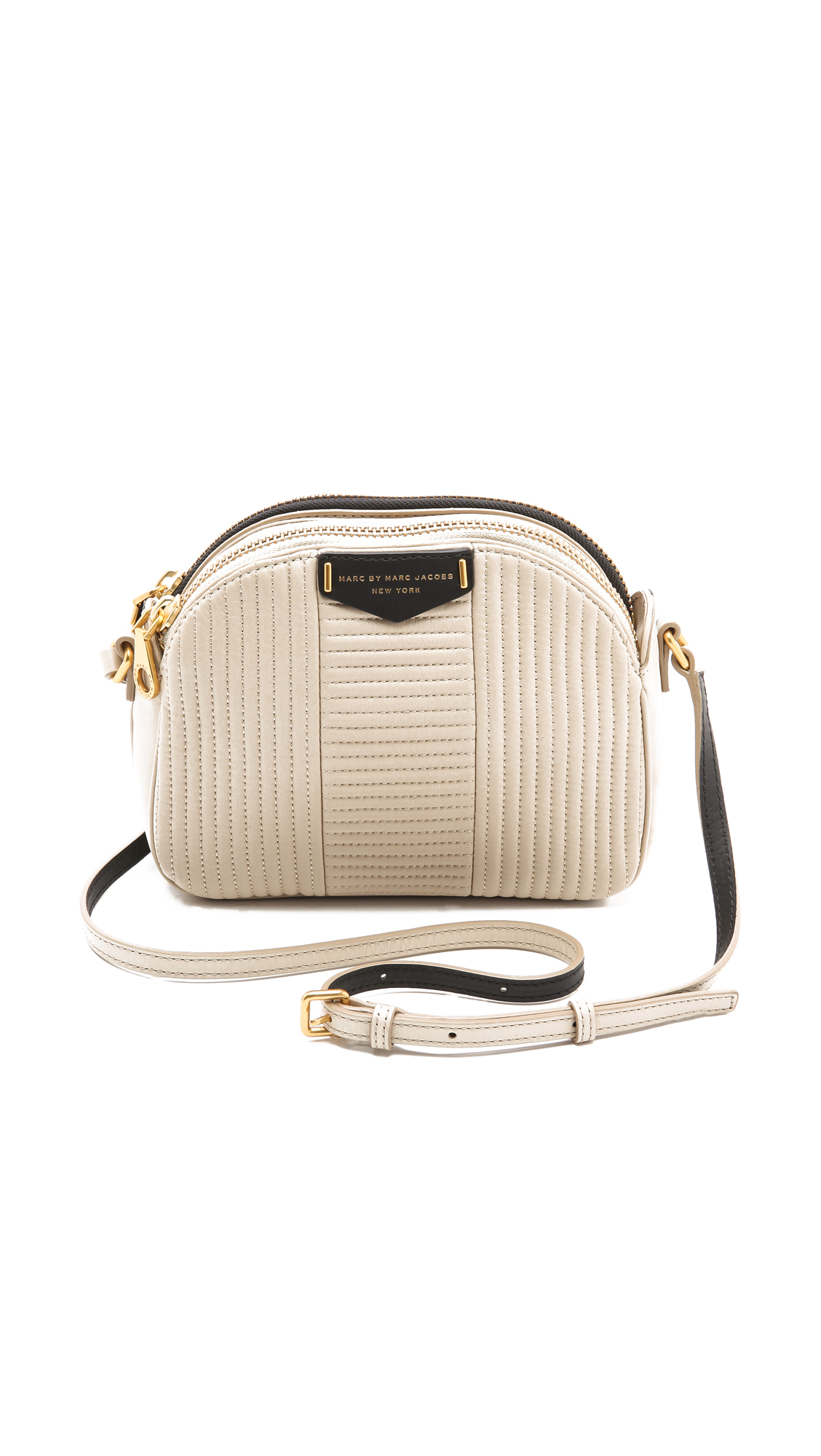 Marc By Marc Jacobs Downtown Lola Colorblock Cross Body Bag in Beige ...