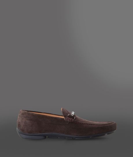 armani loafers brown