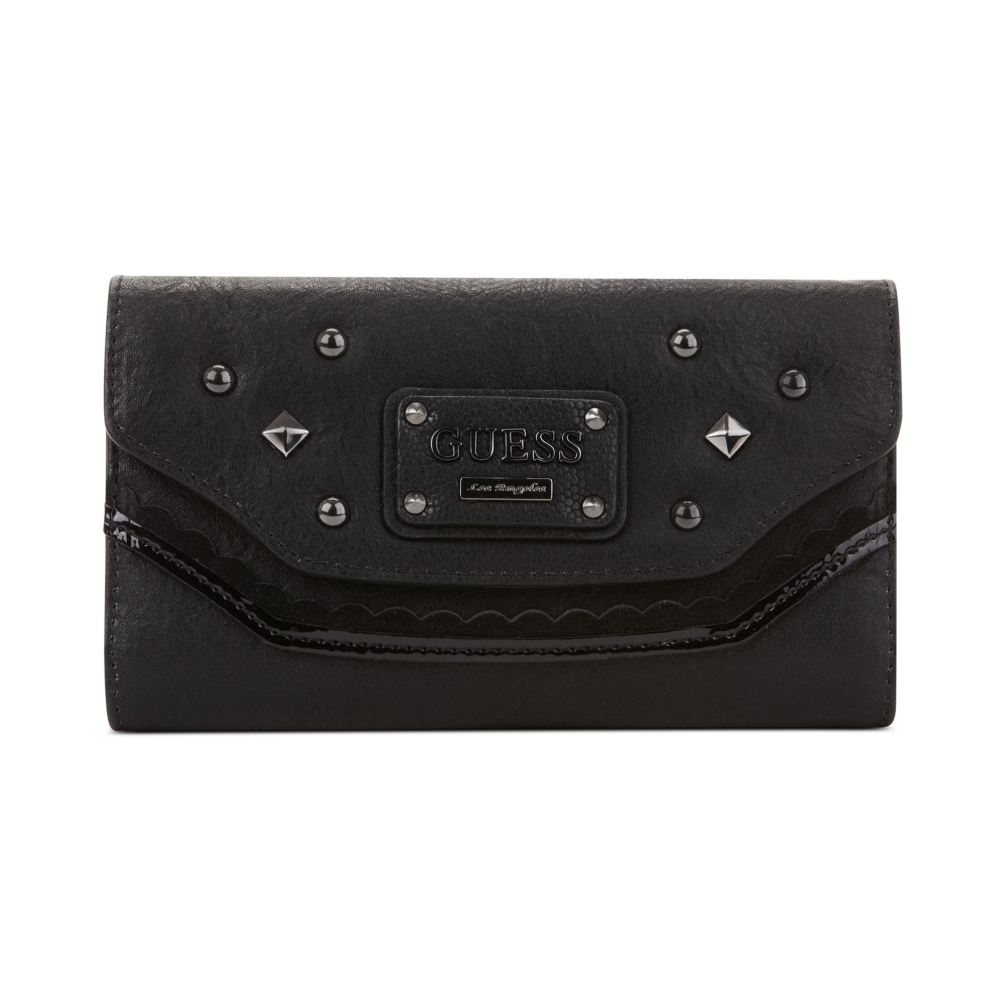 Guess Handbag Chelsea Slim Clutch Wallet in Black | Lyst