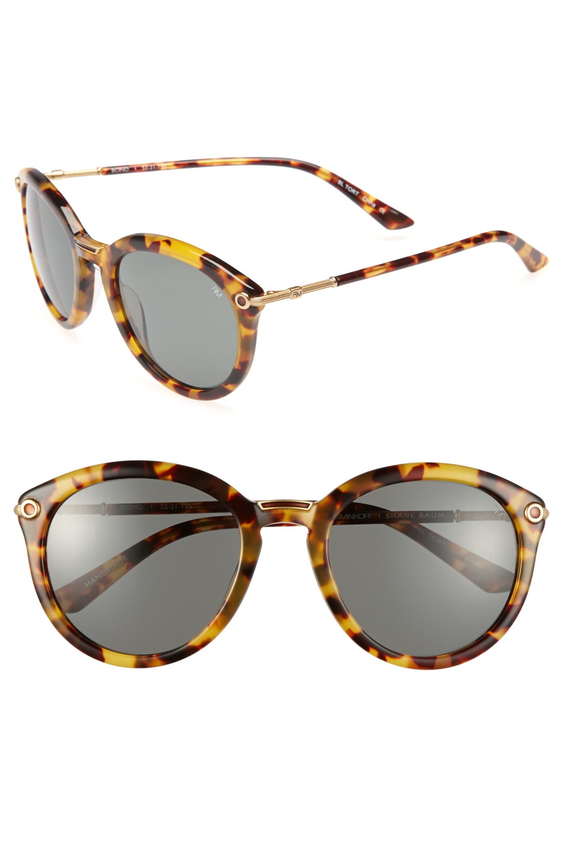 Rebecca Minkoff Bond 52mm Sunglasses In Brown Blond Tortoise Gold Lyst