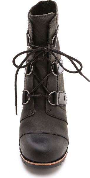 sorel joan of arctic wedge boot black