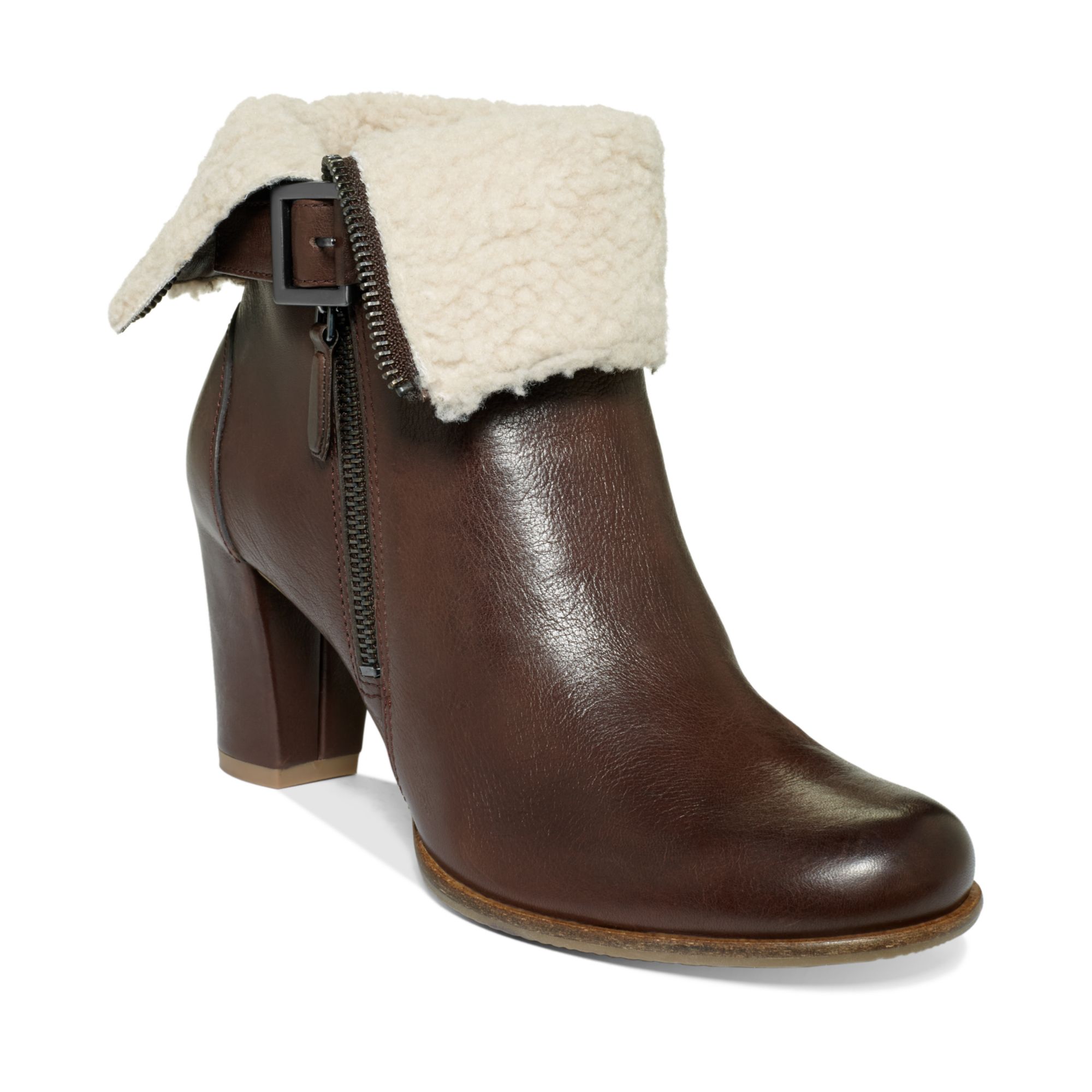 ecco leather comfort booties